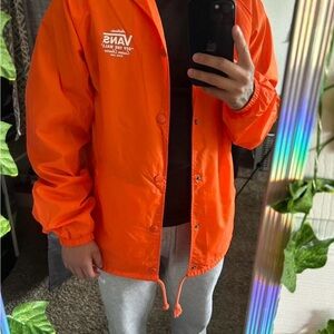 vans off the wall orange windbreaker